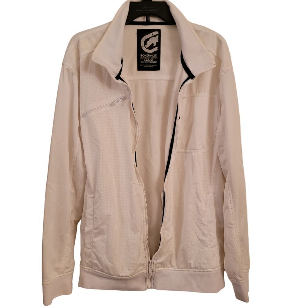 Echo Unlimited White Track Jacket Size Large